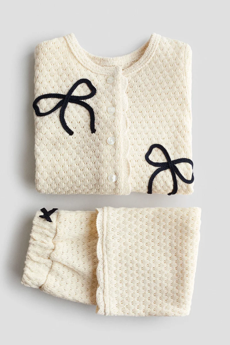 اتش اند ام 2-piece pointelle-knit set